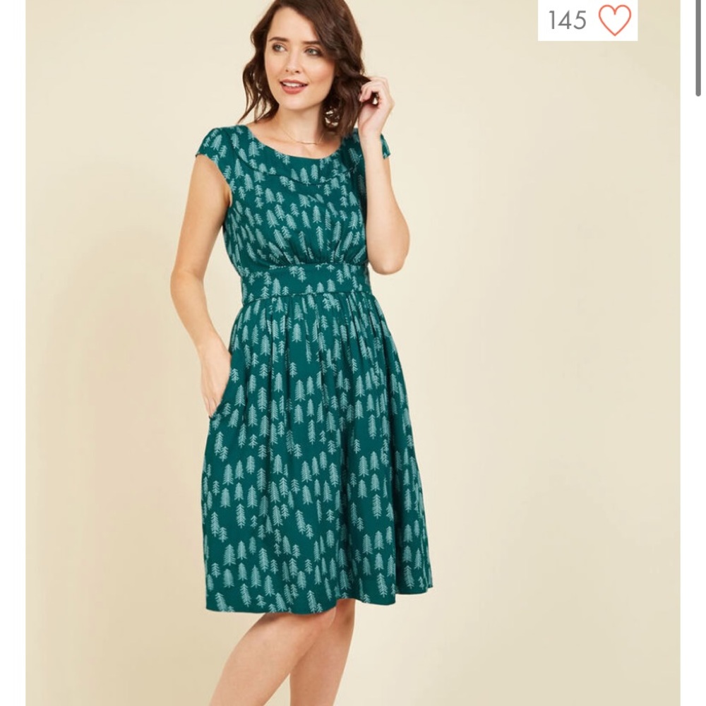 Emily and Fin tree print dress with POCKETS